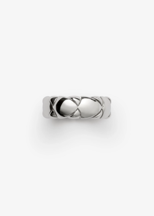 Shield Segment Ring in Silver - Women