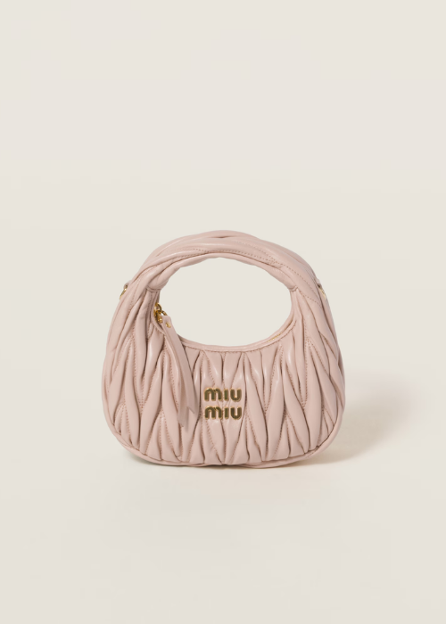 Miu Miu Wander Matelassé Suede Top Handle Bag 
