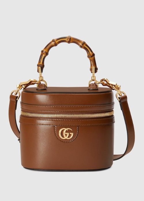 mini bamboo shoulder bag - brown