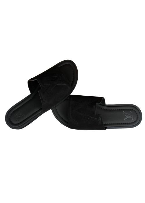 Louis Vuitton LV Portofino Suede Mules in Black