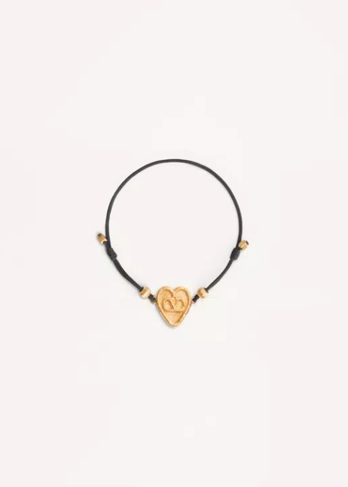 Valentino Garavani Fil Perdu Bracelet In Waxed Cotton