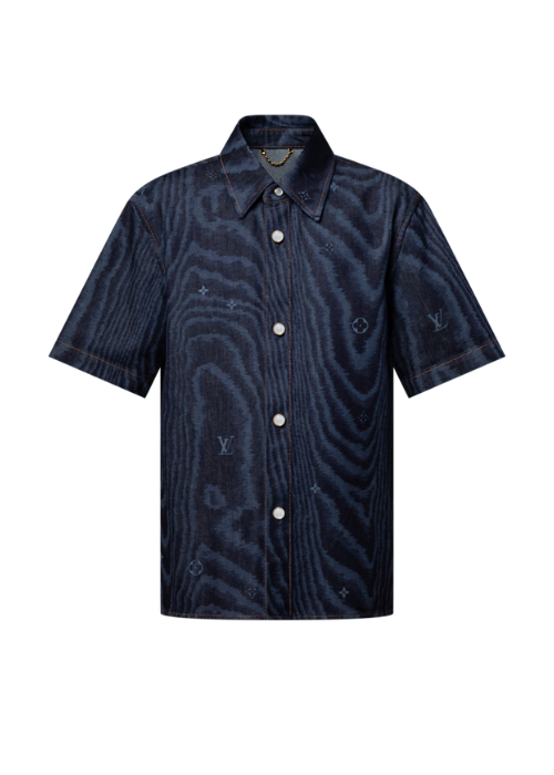 Short-Sleeved Denim Shirt