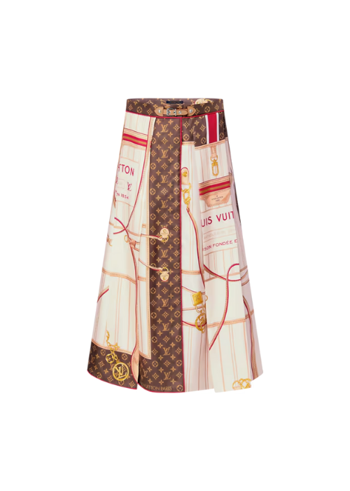 Neverfull Foulard Print Midi Skirt