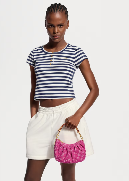 Louis Vuitton Pochette Valley in Fuchsia Monogram Denim