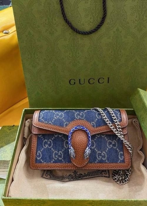 Gucci Dionysus GG Denim Super Mini Bag
