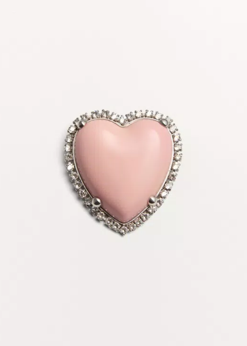 Coeur Hyperbole Brooch In Metal, Resin And Swarovski