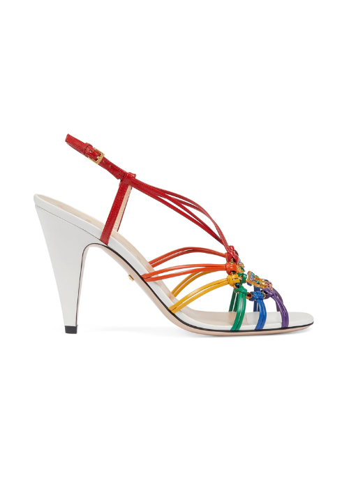Gucci Interlocking G Crystals Sandals