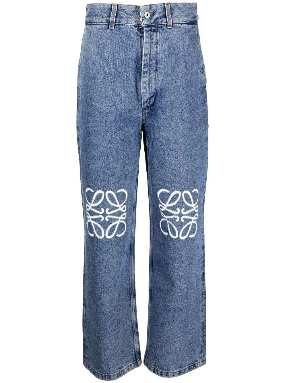 Loewe Anagram Cropped Jeans in Denim – Contemporary Luxury Fit