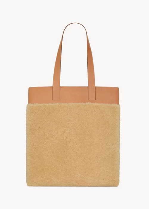 TOTEBAG IN SHEARLING in Beige